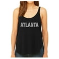 thumbnail image 1 of LA Pop Art Women's Premium Word Art Flowy Tank Top - ATLANTA NEIGHBORHOODS, 1 of 2