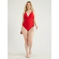 thumbnail image 5 of Time and Tru Women's and Women's Plus Plunge X Back One Piece Swimsuit, Sizes XS-2X, 5 of 6