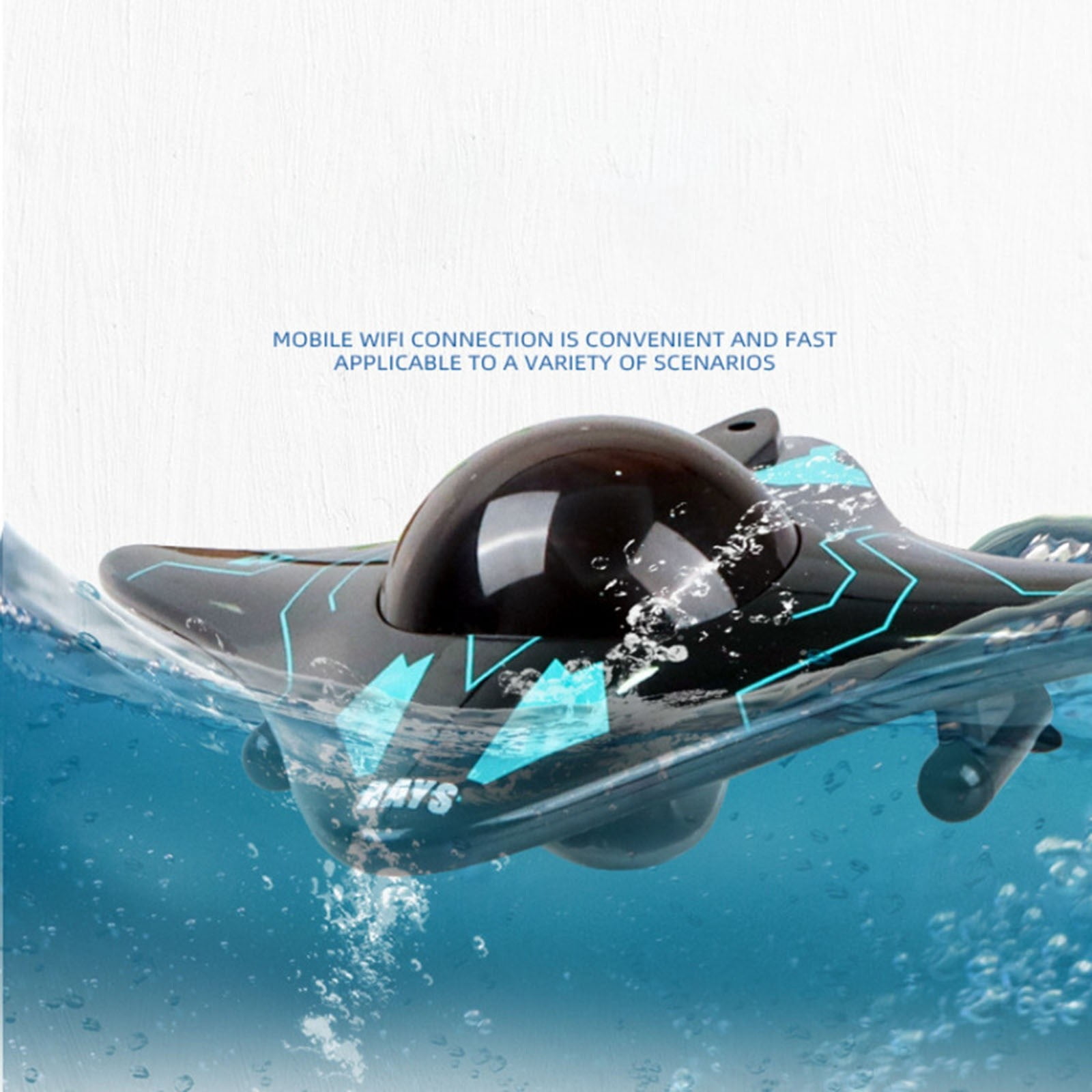 6CH Remote Control Boats with HD Camera, Wireless RC Speed Boats App Controlled Water Toy for Pools Lakes Family Entertainment,Real-Time Photography Stable Navigation Durable Sealing Boat,Dark Blue