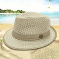thumbnail image 2 of Sun Hats for Men Breathable Mesh Short Brim Panama Summer Hats, 2 of 6