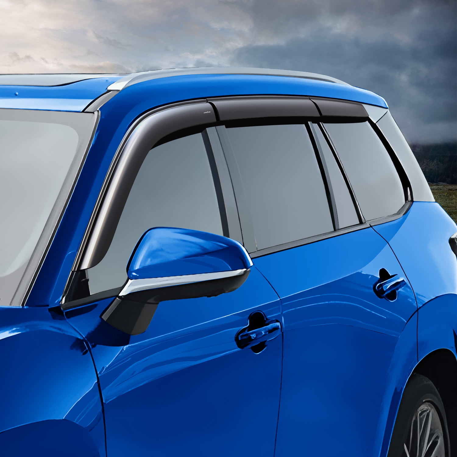 Goodyear Shatterproof Window Deflectors for Lexus TX 2024-2026, Tape-on Rain Guards, Window Visors, Vent Deflector Visor, Car Accessories, 6 pcs. - GY008816