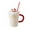 White, variant on Christmas Sweater Mug - 400ml/14oz Couple'S Mug - Delicate and Gorgeous Ceramic Mug with Finial and Straw - Christmas Valentine'S Day Coffee Mug Gift for Man and Woman