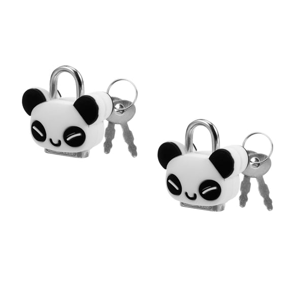 MLINS 2 Sets Small Padlock Cartoon Luggage Lock with Key Luggage Lock Diary Safety Padlock