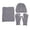 Grey, variant on HNMKIU Winter Scarf Hat Knitted Neck Warmer Mittens Set For Extreme Cold Weather Outdoor Casual Three-Piece Grey - One Size