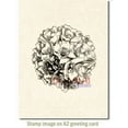 thumbnail image 3 of Deep Red Stamps Flower Ball Rubber Cling Stamp 3 x 3 inches., 3 of 4