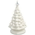 thumbnail image 2 of Best Choice Products 15in Ceramic Christmas Tree, Pre-lit Hand-Painted Holiday Decor w/ 64 Lights - White w/ Warm White Bulbs, 2 of 8