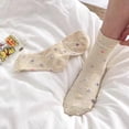 thumbnail image 2 of Nvzi 3 pares de calcetines finos de algodón para mujer, calcetines de algodón suave para mujer por encima del tobillo (blanco), 2 of 2