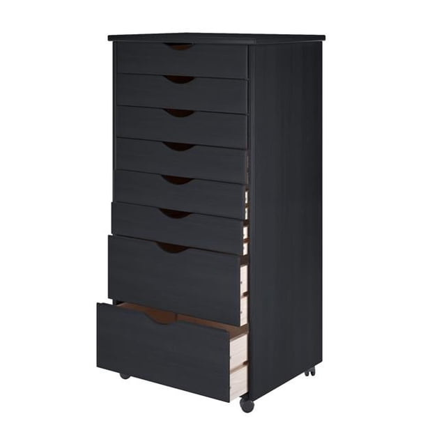 Adeptus USA 76169 Chariot à Roulettes Grand 11 x 17 Po 6 Plus 2 Tiroirs, Noir