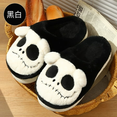

Clearance! Christmas Slippers for Women Men Indoor Soft Warm Cotton Bedroom Christmas Eve Slippers Memory Foam Slippers Cozy Fluffy Fall Winter Home Slippers (Gray 36)