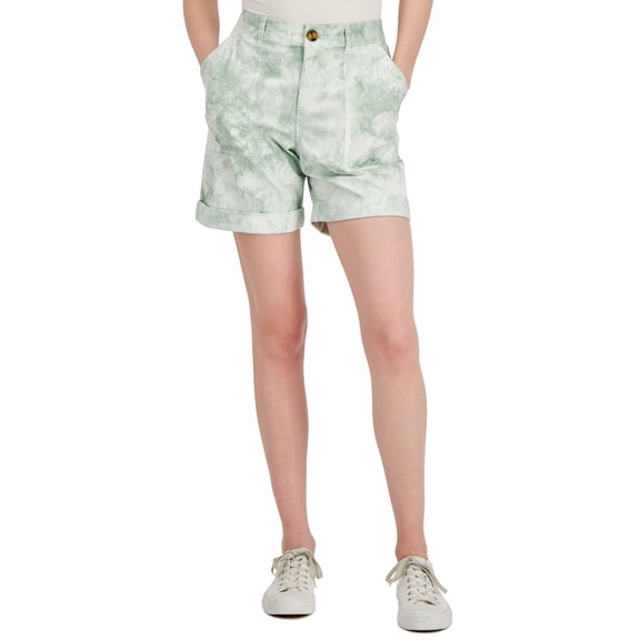 Style & Co Womens Roll Cuff Bermuda Shorts Omphalodes 8