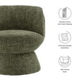 thumbnail image 2 of Modway Vesta Chenille Fabric Upholstered Swivel Chair in Basil, 2 of 9