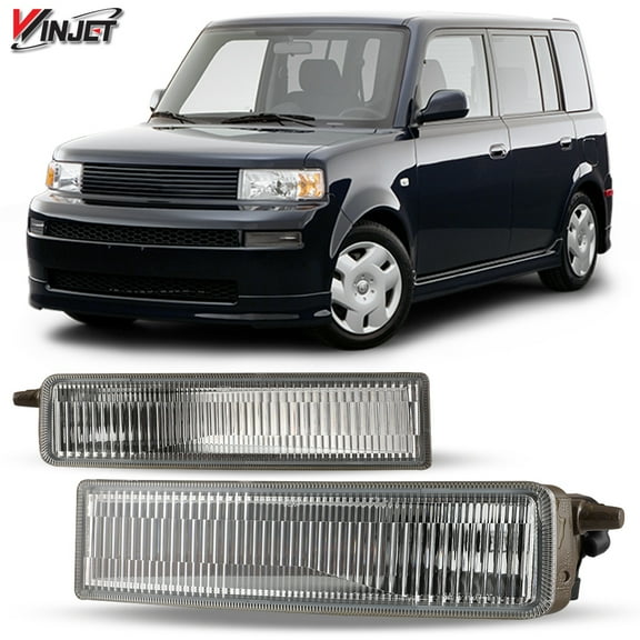 Winjet Halogen Clear Lens Fog Lights Pair Set for 2003-2006 Scion xB, Switch Included