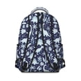 thumbnail image 3 of Dinosaur and Foliage Navy Blue Pattern Backpack for School, Cute School Bag with Adjustable Shoulder Straps and Padded Back, 15.3"x11"x7.1", 3 of 4
