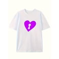 thumbnail image 2 of Camisetas de pareja, camisetas creativas para hombre con estampados de amor y camisetas casuales de manga corta, ideales para deportes al aire libre en verano. Camisetas, camisetas de ocio., 2 of 5