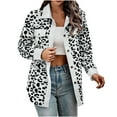 thumbnail image 2 of Azrian Clearance Tops Plus Size Women's New Leopard Print Button Long Sleeve Jacket Shirt Coat, 2 of 5