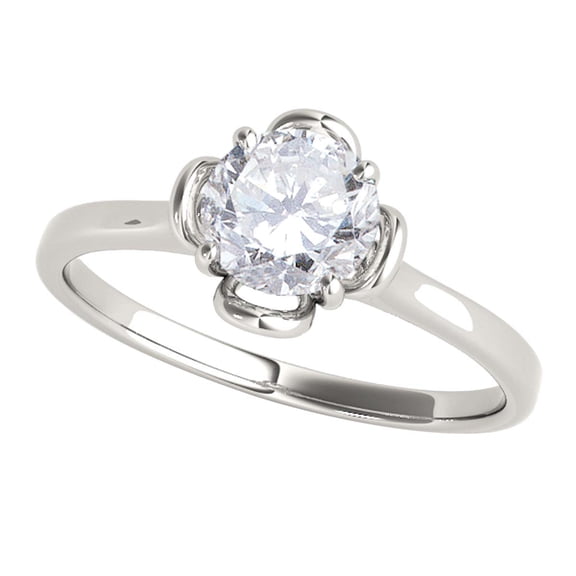 Mauli Jewels Engagement Rings for Women 0.35 Carat Round Cut Halo Wedding/Engagement Ring For Women Crafted in 4-prong10K Solid Yellow Gold