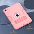 thumbnail image 6 of SaniMore Hybird Case for iPad 10th Generation 10.9" 2022, Rugged Heavy Duty Protective Case Hidden Kickstand Dual Angle Stand Shockproof Anti-drop for iPad 10th Generation 2022, Rosegold, 6 of 10