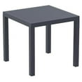 thumbnail image 1 of Siesta ISP164-DGR Table à Manger Carré en Résine Ares de 31 Po Gris Foncé, 1 of 5