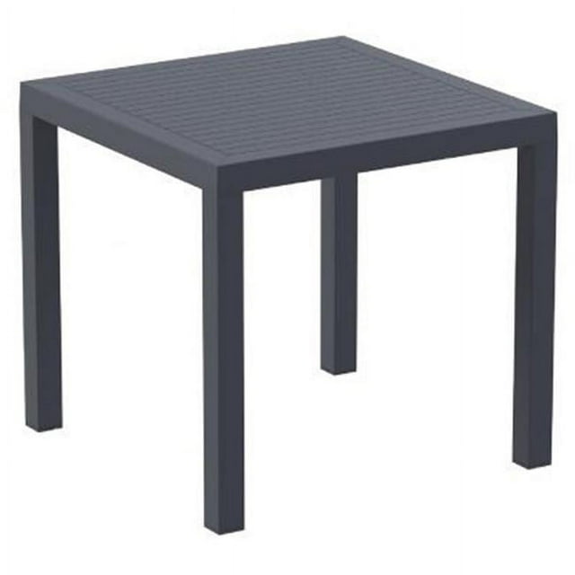 Siesta ISP164-DGR Table à Manger Carré en Résine Ares de 31 Po Gris Foncé