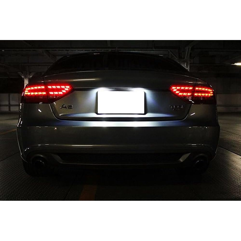 Xenon White 3W Full LED License Plate Light Kit For Volkswagen: Jetta Passat Touareg, For Audi: A1 A6 A7 Q5 TT w/ Canbus Error Free Decoders