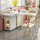 thumbnail image 5 of Foldable Nordic Luxury Dinning Tables Set Kitchen Round Chairs Office Dinning Tables Outdoor Nordic Mesa Plegable Furniture My Lux Decor Round, 5 of 12