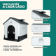 thumbnail image 4 of Casa Térmica para Perros de Raza Grande con Piso Elevado | Plástico Reforzado Impermeable con Protección UV | Puerta Metálica Abatible y Techo con Drenaje Rápido | Gris, 4 of 8