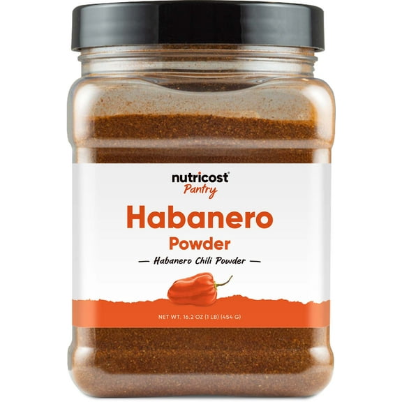 Nutricost Pantry Pure Habanero Powder (1 Pound) - For Spicy Snacks, Cooking, Soups, Salsa - Non GMO, Gluten-Free