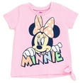 thumbnail image 3 of Disney Minnie Mouse Toddler Girls T-Shirt and Chambray Shorts Outfit Set Infant to Little Kid, 3 of 5