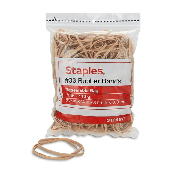Staples Economy Rubber Bands Size #33 1/4 lb. 28617-CC