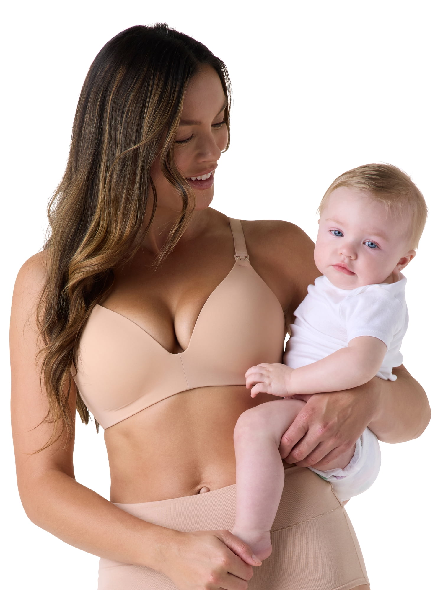 Ingrid & Isabel For Every Belly Women's Maternity & Nursing Breastfeeding Absorbent Wire free Bra, SizesS-XXXL