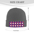 thumbnail image 4 of Filipino Flag Beanie Hat Knit Hat Skull Cap for Men Women Winter Hat Deep Heather, 4 of 6