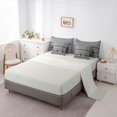 thumbnail image 4 of Castle Fairy Minimalist Tribal Strip Queen Bedding 7pcs,Geometric Aztec Element Bedding Comforter Set Queen,Charcoal Gray Black,Reversible, 4 of 7