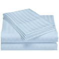thumbnail image 2 of Fresh Linen Collection 1800 Super Soft & Wrinkle Free Luxurious Stripe 4-Piece Sheet Set (Twin, Blue), 2 of 2