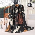 thumbnail image 2 of Autumn Halloween Scene Pattern Blanket,Comfortable Soft Lamb Wool Throw Blanket,All Season,Warm Lightweight Blankets for Sofa Bed Couch Living Room Chair,60"x80", 2 of 4