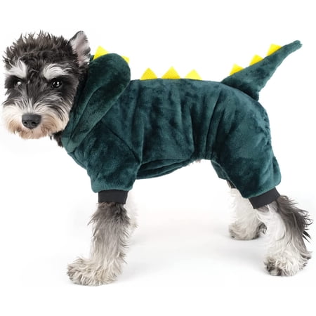 Sweet Pet Garden Dinosaur Costume - Pet Clothes for Dogs and Cats - Dog and Cat Apparel - Christmas Dog Outfit for Parties - Cosplay Hoodie for Gifts - Small, Medium, and Large Dog Warm Clothes