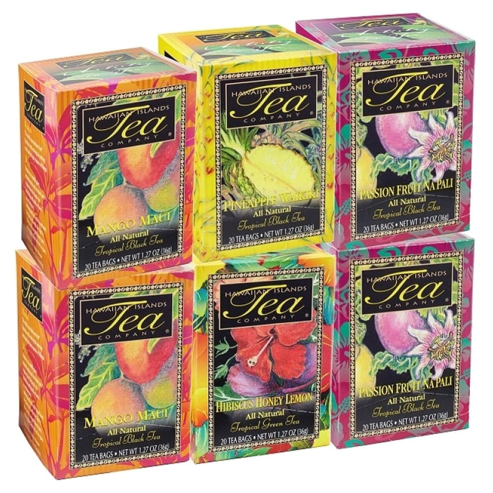 Hawaiian Islands Tea, Favorite Teas Six Box Collection (Six 1.27 Oz