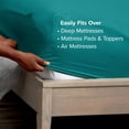 thumbnail image 5 of Bare Home Fitted Sheet - 22" Extra Deep Pocket - Premium 1800 Collection - Queen, Emerald, 5 of 7