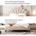 thumbnail image 6 of Bellemave Full Size Velvet Upholstered Wooden Platform Bed with Storage, Beige, 6 of 11