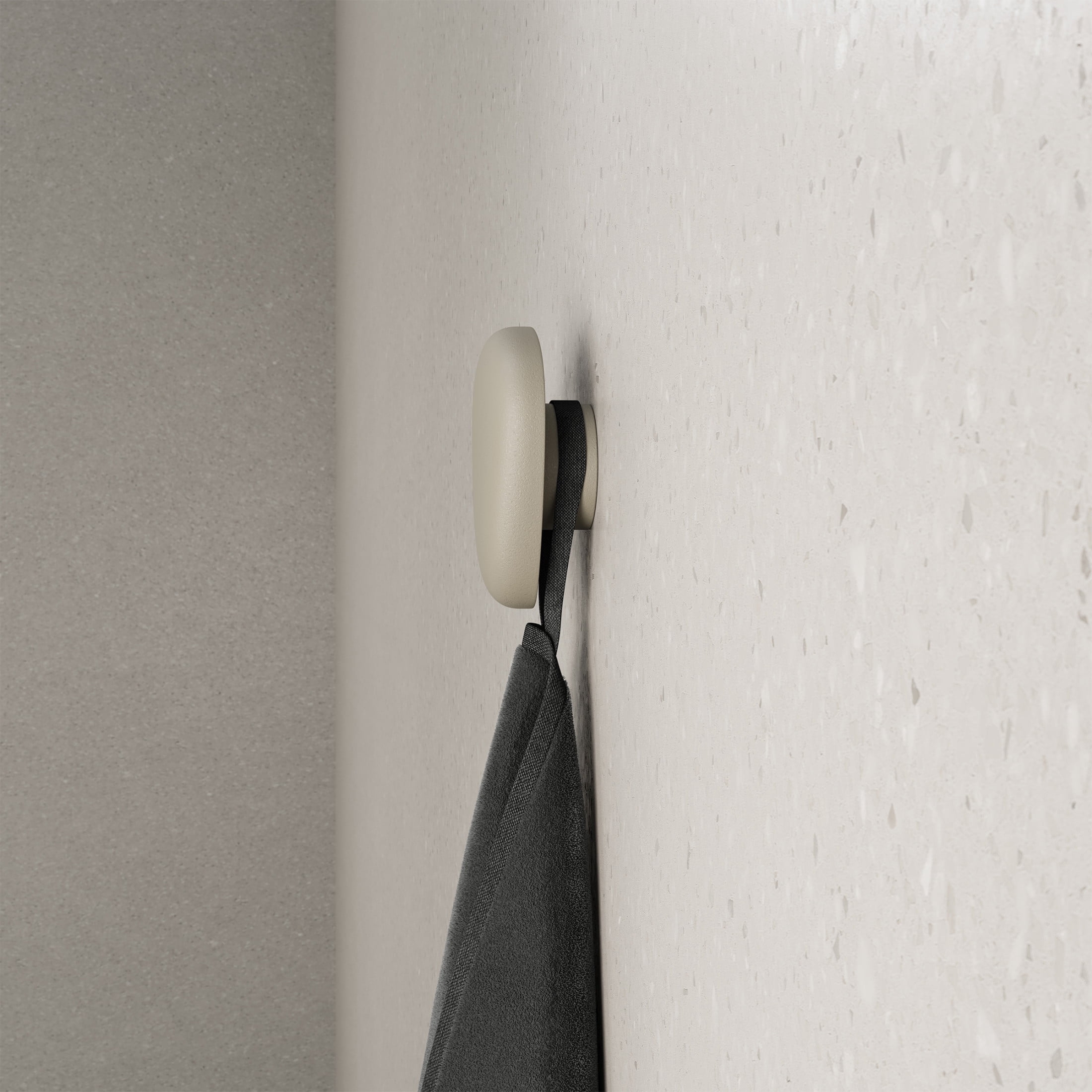 Plaisir Concrete Bathroom Robe Hook in Taupe
