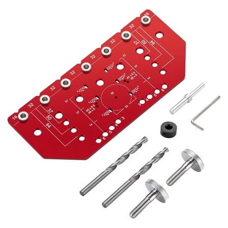 Shelf Pin Jig and Hinge Jig 2 in 1 Self-Contained Clamping