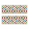 thumbnail image 2 of Retro Bench Cushion Set of 2, Big Patchwork of Different Patterns Traditional Classical Old Fashioned, Standard Size Foam Pad and Decorative Cover, Multicolor, by Ambesonne, 2 of 4