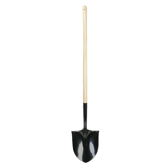 Expert Gardener Round-point Shovel with Wood Handle