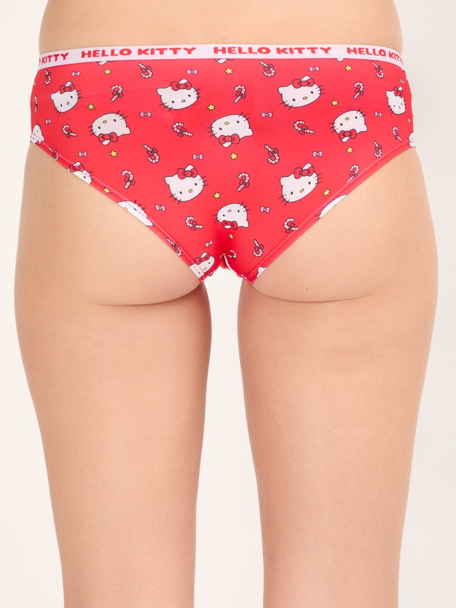 Hello Kitty Women's Comfort Stretch Bikini, 3 Pack Sizes S-XL