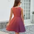 thumbnail image 6 of Abstract Texture Orange Purple Gradient Dress Fashion Beach Long Dresses Female Party Printed Sundress, 6 of 7