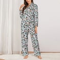 thumbnail image 2 of Vsdgher Mallard Ducks Wild Birds1 Pajamas Set Long Sleeve Sleepwear Womens Button Down Nightwear Pj Sets-Medium, 2 of 7