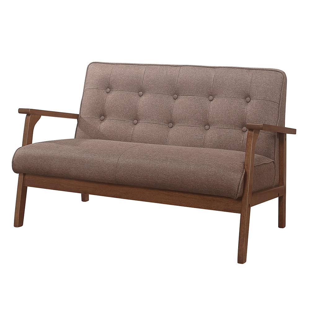 Kepooman Loveseat Sofa and Armrest Single Sofa, Modern Fabric Sofa Set with Sturdy Wooden Legs, Rolled Arm Microfiber Sofa for Bedroom Living Room Kepooman Loveseat Sofa and Armrest Single Sofa, Modern Fabric Sofa Set with Sturdy Wooden Legs, Rolled Arm Microfiber Sofa for Bedroom Living Room