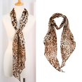 thumbnail image 3 of T-HOTLYST Leopards Pattern Scarf Trendy Outfits Retros Styles Scarves Fashionable Scarf Suitable for Various Occasion, 3 of 17