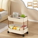 thumbnail image 1 of Trolley Rack, Small Storage Bed, Living Room, Snacks, Bedroom, Bathroom, Foldable, Metal Frame, 2-Tier Design, For Dorm, 1 of 8