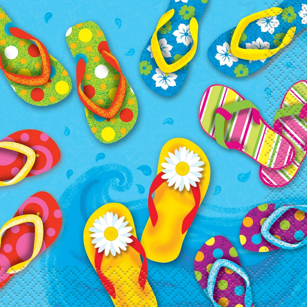 Flip Flop Summer Cocktail Napkins, 24ct