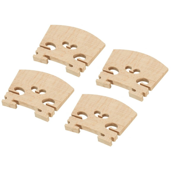 Uxcell Violin Bridge Maple Wood Violin Parts for 1/4 Violin, Pack of 4